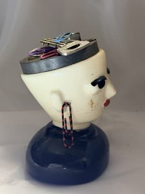 Amy Hardacre Magnetic Head Paper Clip Series Holder 2006 Desk Decor Art Deco Mod - Thumbnail 5