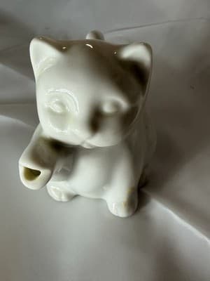 Vintage Kitty Cat Creamer White Porcelain Japan HIC Figure Kitchen Serving Piece - Thumbnail 9