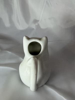 Vintage Kitty Cat Creamer White Porcelain Japan HIC Figure Kitchen Serving Piece - Thumbnail 4