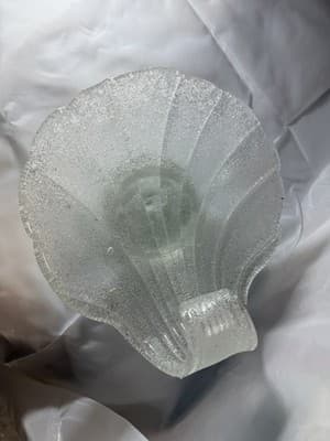 Lg Vtg MCM Murano FRATELLI TOSO Wave Ocean Art Glass Bowl Nouveau Stunning - Thumbnail 3