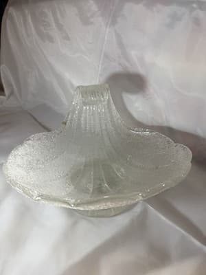 Lg Vtg MCM Murano FRATELLI TOSO Wave Ocean Art Glass Bowl Nouveau Stunning - Thumbnail 8