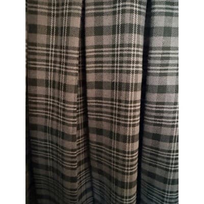 Hot Topic Plaid Pattern Suspender Pleated Combo Mini Skirt Gray Black XS - Thumbnail 11