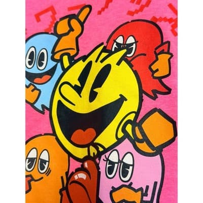 Pac-Man Graphic T Shirt Pink Retro Arcade Crew Neck Short Sleeve Women’s L - Thumbnail 3