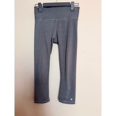 Champion Women’s Athletic Stretch Activewear High Rise Crop Leggings Gray S EUC - Thumbnail 6