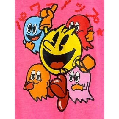 Pac-Man Graphic T Shirt Pink Retro Arcade Crew Neck Short Sleeve Women’s L - Thumbnail 2
