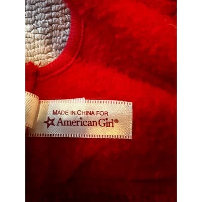 American Girl Bitty Baby Fleece Red Vest Blue Shorts Doll Clothing Retired - Thumbnail 7