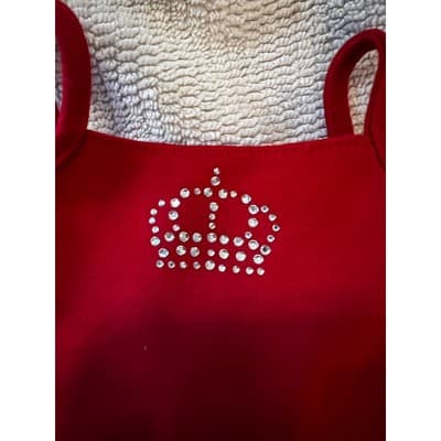 Doll Rhinestone Crown Red Tank Top Blue Shorts Clothing Set American Generation - Thumbnail 3
