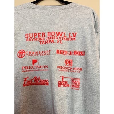 Super Bowl LV 55 Chiefs vs Buccaneers Graphic Long Sleeve Shirt Men’s XL Gray - Thumbnail 12