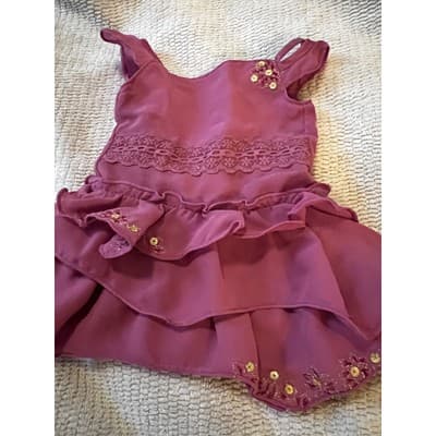 American Girl Doll Just Like You Embroidered Sequin Sleeveless Party Dress Pink - Thumbnail 3
