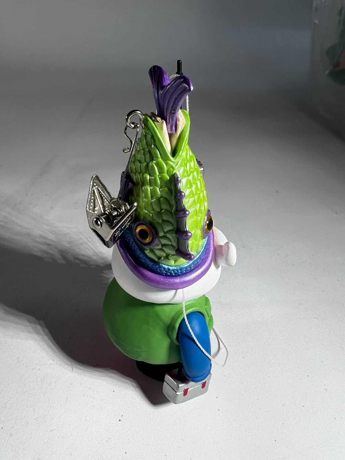 Vintage Christmas Ornaments Hallmark 2004 Fisherman Santa Claus Fun Fish on Head - Thumbnail 4