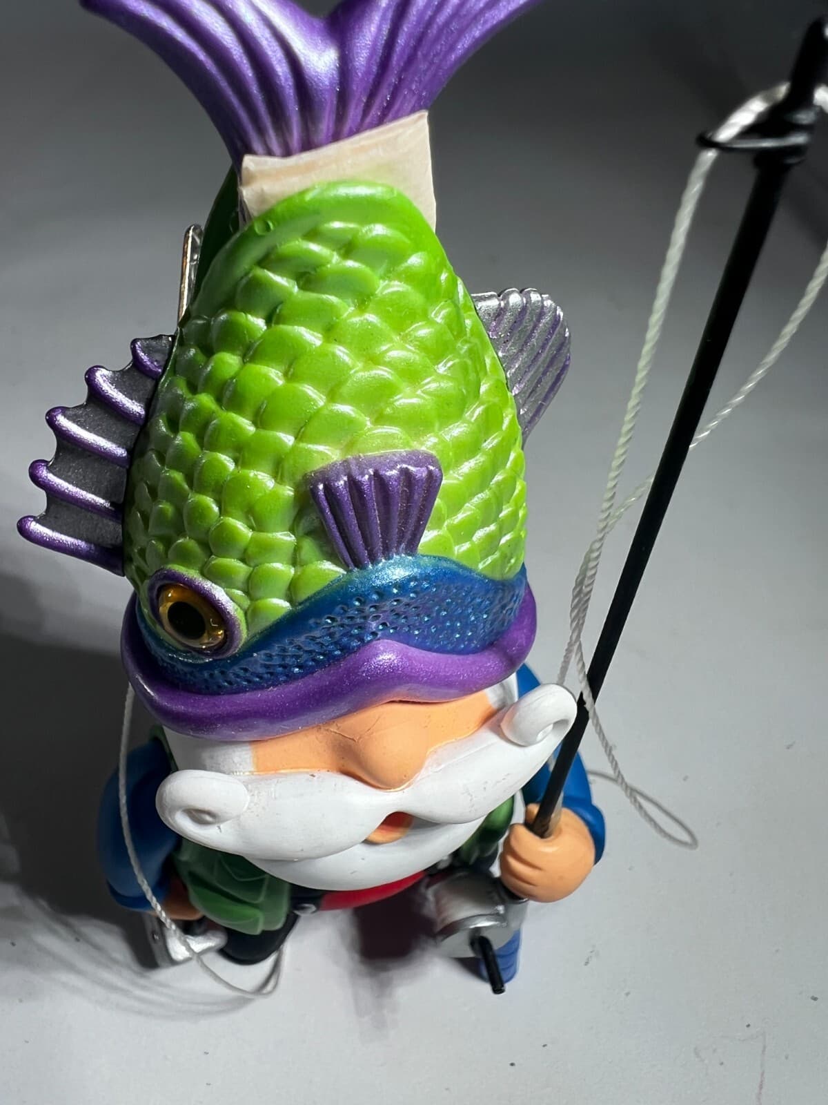 Vintage Christmas Ornaments Hallmark 2004 Fisherman Santa Claus Fun Fish on Head - Thumbnail 7