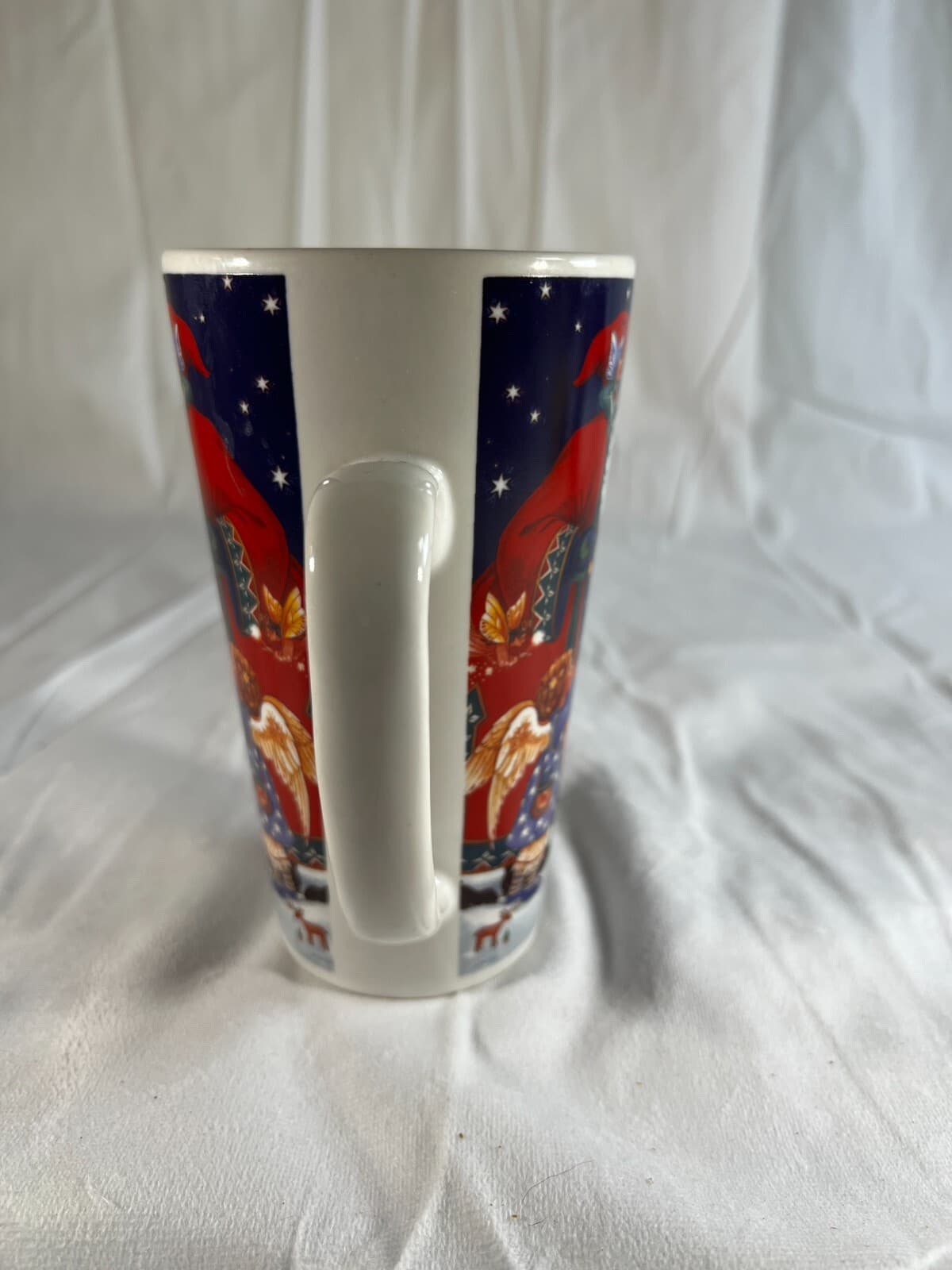 Certified International Vintage Christmas Santa Tall Mug Judith Griffith Fairy - Thumbnail 3