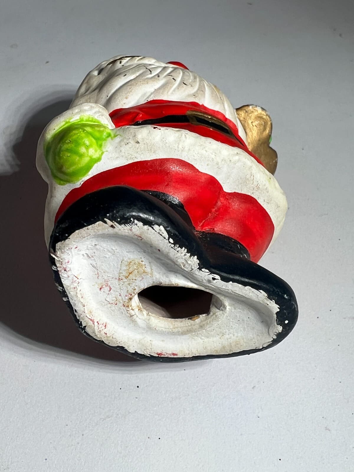 Vintage Christmas Santa Claus Porcelain Ceramic Gold Bells Figurine Decor Figure - Thumbnail 7