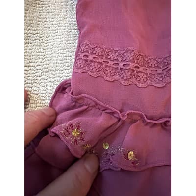 American Girl Doll Just Like You Embroidered Sequin Sleeveless Party Dress Pink - Thumbnail 7
