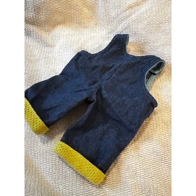 American Girl Bitty Baby Blue Dark Wash Denim Overall Baby Doll Clothing - Thumbnail 2
