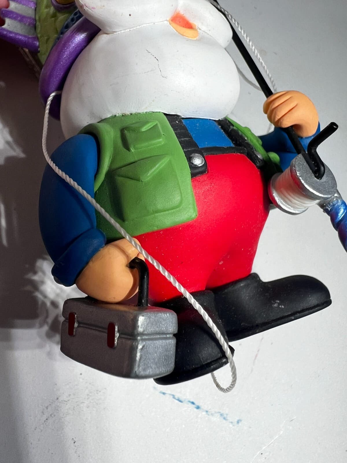 Vintage Christmas Ornaments Hallmark 2004 Fisherman Santa Claus Fun Fish on Head - Thumbnail 8