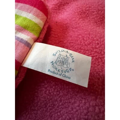 Build A Bear Workshop Striped Pattern Fleece Stuffed Animal Sleeping Bag Pink - Thumbnail 9