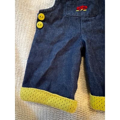 American Girl Bitty Baby Blue Dark Wash Denim Overall Baby Doll Clothing - Thumbnail 5