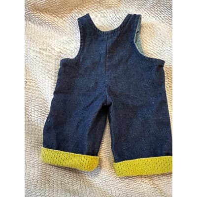 American Girl Bitty Baby Blue Dark Wash Denim Overall Baby Doll Clothing - Thumbnail 3