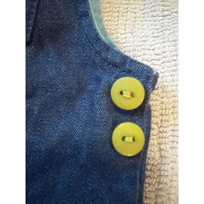American Girl Bitty Baby Blue Dark Wash Denim Overall Baby Doll Clothing - Thumbnail 9