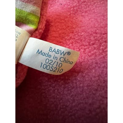 Build A Bear Workshop Striped Pattern Fleece Stuffed Animal Sleeping Bag Pink - Thumbnail 10