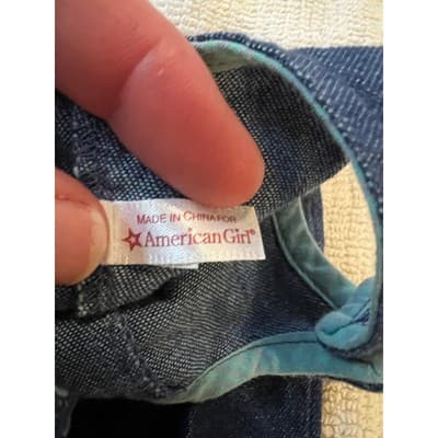 American Girl Bitty Baby Blue Dark Wash Denim Overall Baby Doll Clothing - Thumbnail 11