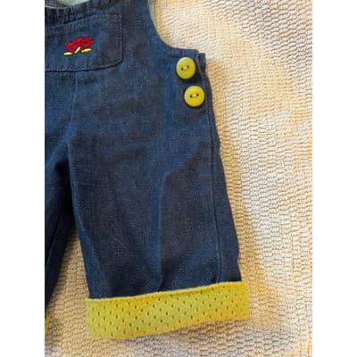 American Girl Bitty Baby Blue Dark Wash Denim Overall Baby Doll Clothing - Thumbnail 6