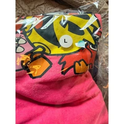 Pac-Man Graphic T Shirt Pink Retro Arcade Crew Neck Short Sleeve Women’s L - Thumbnail 9