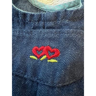 American Girl Bitty Baby Blue Dark Wash Denim Overall Baby Doll Clothing - Thumbnail 7