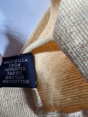 Vintage Polo Ralph Lauren Necktie Tie Handmade Solid Yellow Retro - Thumbnail 8