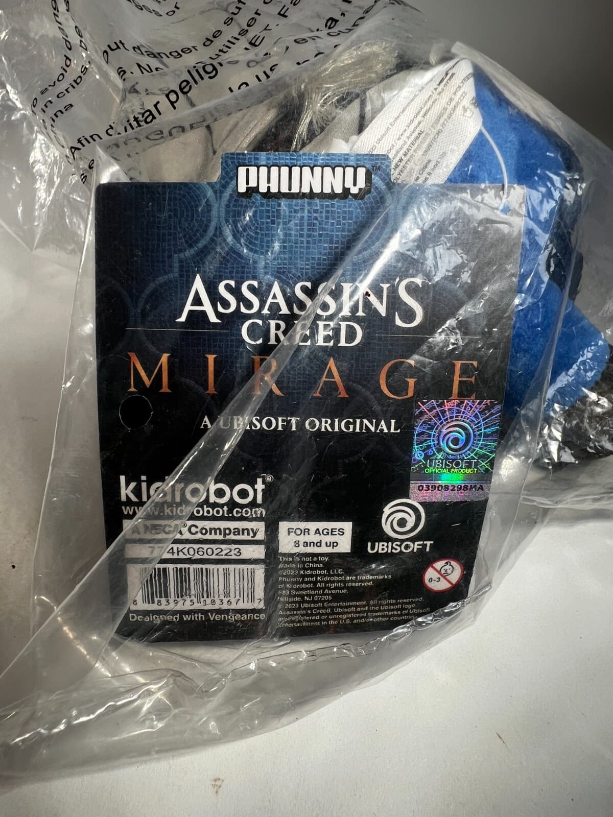 Phunny Kidrobot Assassin's Creed Mirage Ubisoft Basim Stuffed Toy Plush New - Thumbnail 3