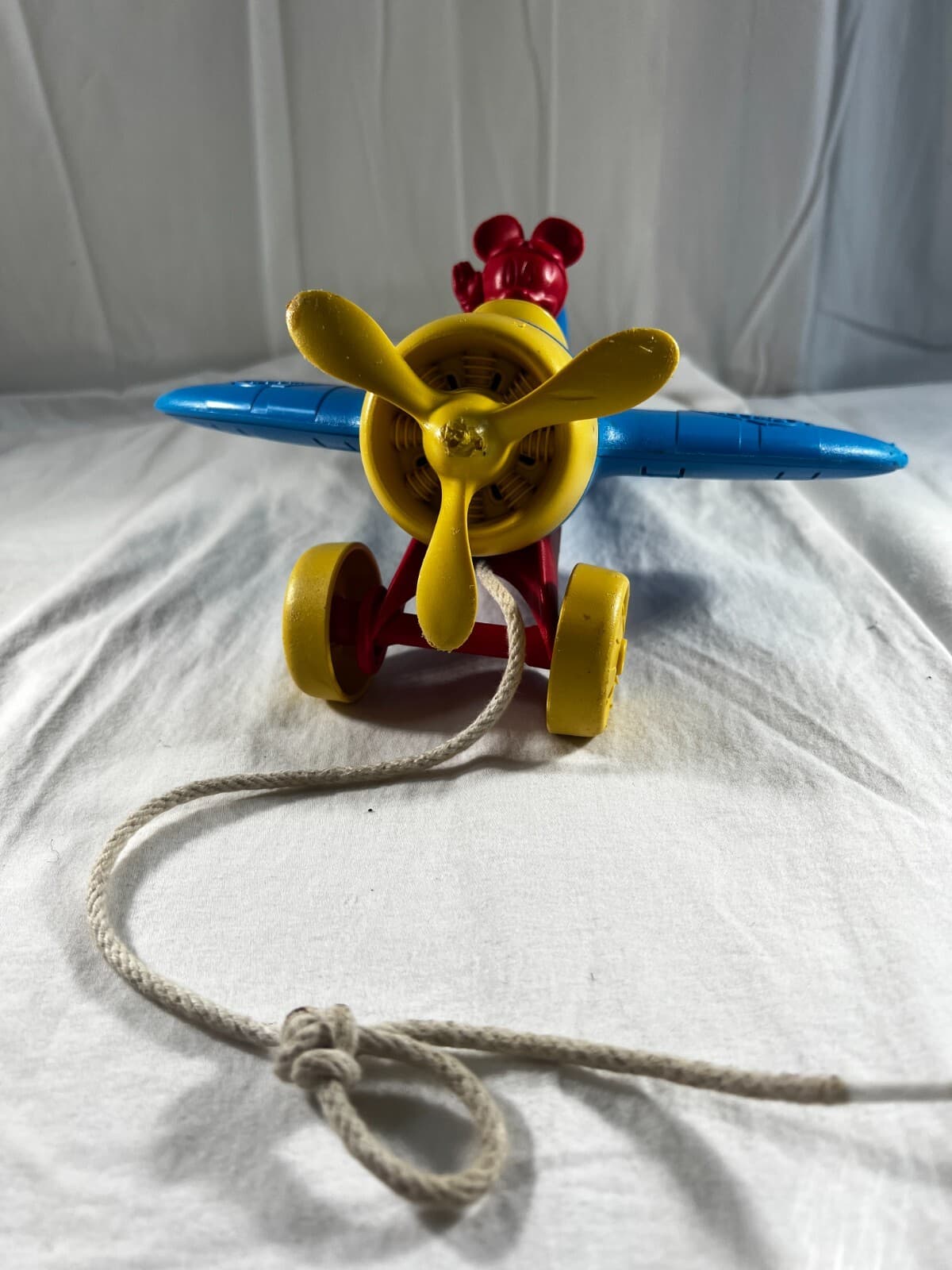 Disney Baby Green Toys Mickey Mouse Airplane Pull Toy Wobble Plane 100% Recycled - Thumbnail 5
