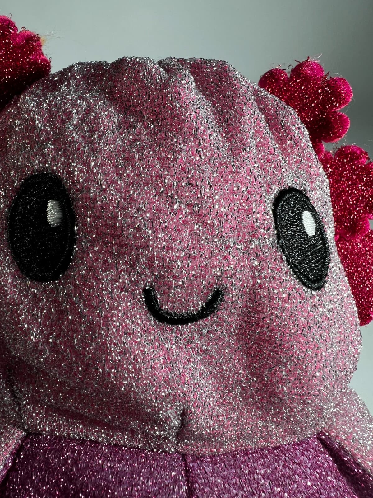 TeeTurtle The Original Reversible Axolotl Plushie Pink Purple Sparkle NEW - Thumbnail 13