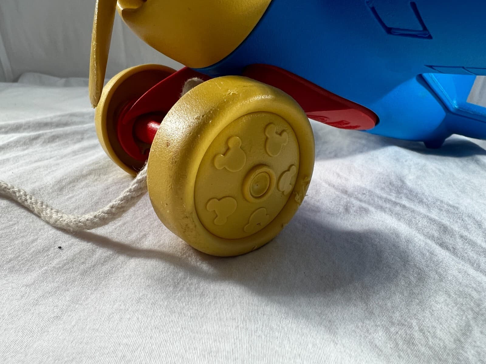 Disney Baby Green Toys Mickey Mouse Airplane Pull Toy Wobble Plane 100% Recycled - Thumbnail 3