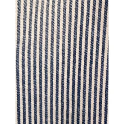 JustBlack Pinstripe Denim Mini Skirt XS White Blue Classic Frayed Hemline - Thumbnail 13