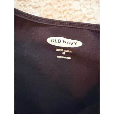 Old Navy First Layer Cami Tunic Tank Top Black M Adjustable Spaghetti Strap - Thumbnail 6