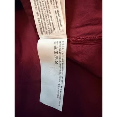 Abercrombie & Fitch Wrap Summer Dress XS Maroon Polka Dots Long Sleeve Mini - Thumbnail 14