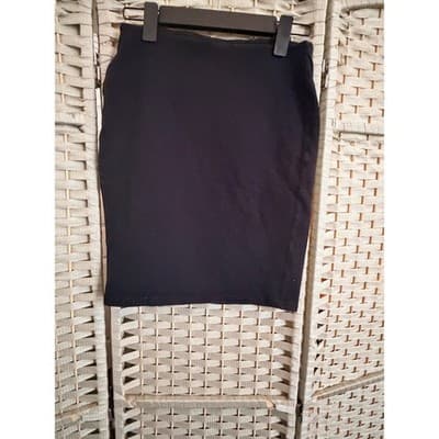 Old Navy Fitted Sweater Mini Skirt Black Small Elastic Waist Pencil Style - Thumbnail 6