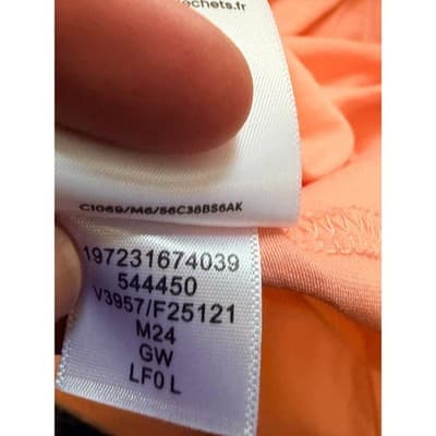 Lands End Lightweight Jersey Pintuck Pleach Blouse Large Peach V Neckline - Thumbnail 12