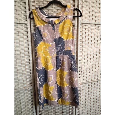 Boden Retro Inspired Shift Dress Multicolor Small Fully Lined Boat Neck Collar - Thumbnail 7
