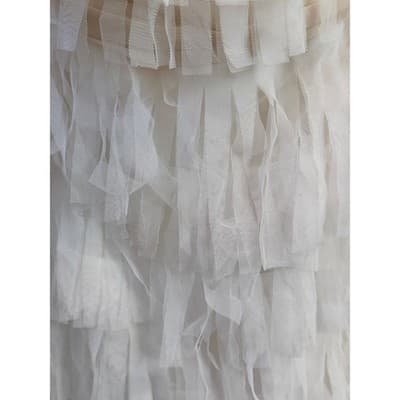 Ann Taylor Ivory Tiered Ruffle Dress Women Small Sleeveless Party - Thumbnail 5