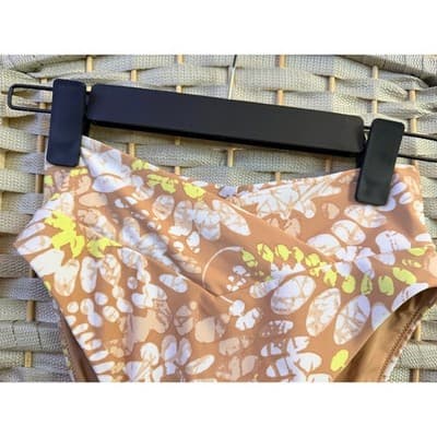 Aerie Real Good Cheekiest Bikini Bottom Small Brown NWT Floral Print High Waist - Thumbnail 2