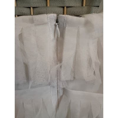 Ann Taylor Ivory Tiered Ruffle Dress Women Small Sleeveless Party - Thumbnail 13