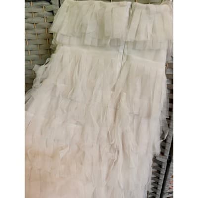 Ann Taylor Ivory Tiered Ruffle Dress Women Small Sleeveless Party - Thumbnail 17