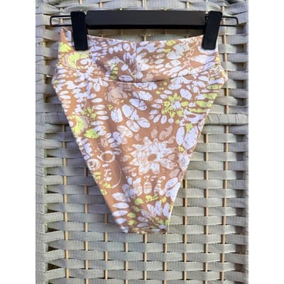 Aerie Real Good Cheekiest Bikini Bottom Small Brown NWT Floral Print High Waist - Thumbnail 7