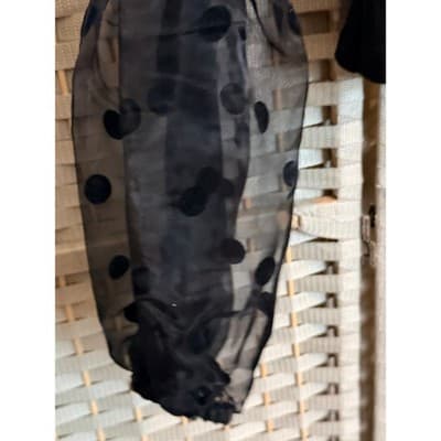 Eloquii Square Neckline Blouse Large Black NWOT Puff Sheer Polka Dot Sleeve - Thumbnail 8