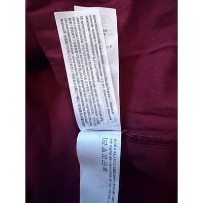 Abercrombie & Fitch Wrap Summer Dress XS Maroon Polka Dots Long Sleeve Mini - Thumbnail 13