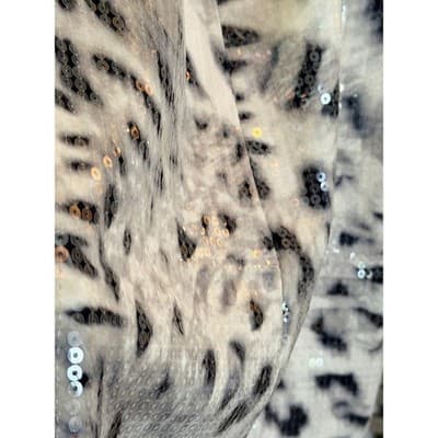 Parker Beautiful Sequin Mini Dress Small Black NWOT Leopard Print Halter Neck - Thumbnail 18