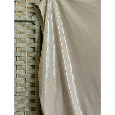 Express Metallic Draped Tank Top Silver XXL NWT Mock Neck Sleeveless Fitted - Thumbnail 4