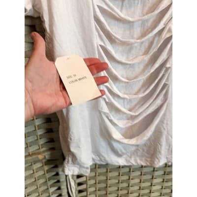 On Fire Open Back Distressed Style Top 3XL White NWT Ladder Cut Out Crew Neck - Thumbnail 6